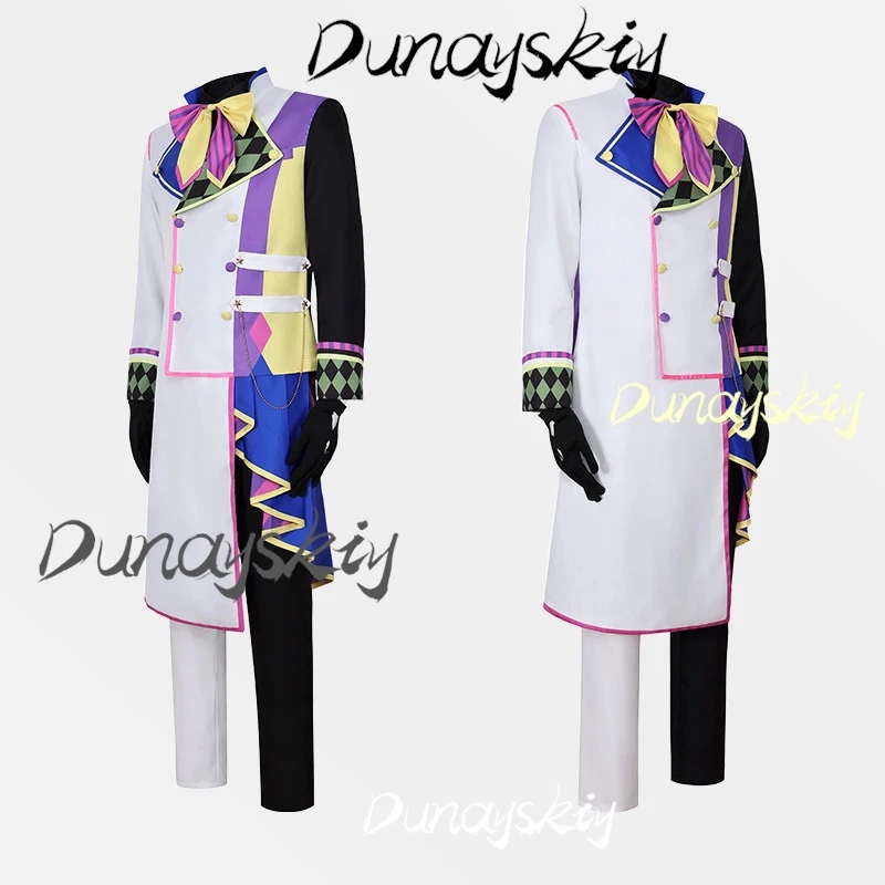 3th Kamishiro Rui تأثيري أنيمي اللون المرحلة مشروع Kamishiro Rui تأثيري موحدة شعر مستعار معطف قميص ربطة عنق فستان أطفال مع سروال داخلي مخصص