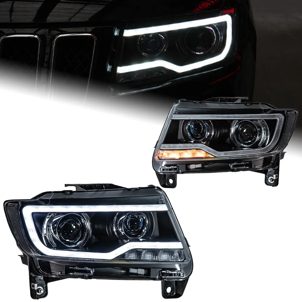 AKD Car Lights for Jeep Compass  LED Headlight Projector Lens 2011-2016 Front DRL Signal Automotive Accessories