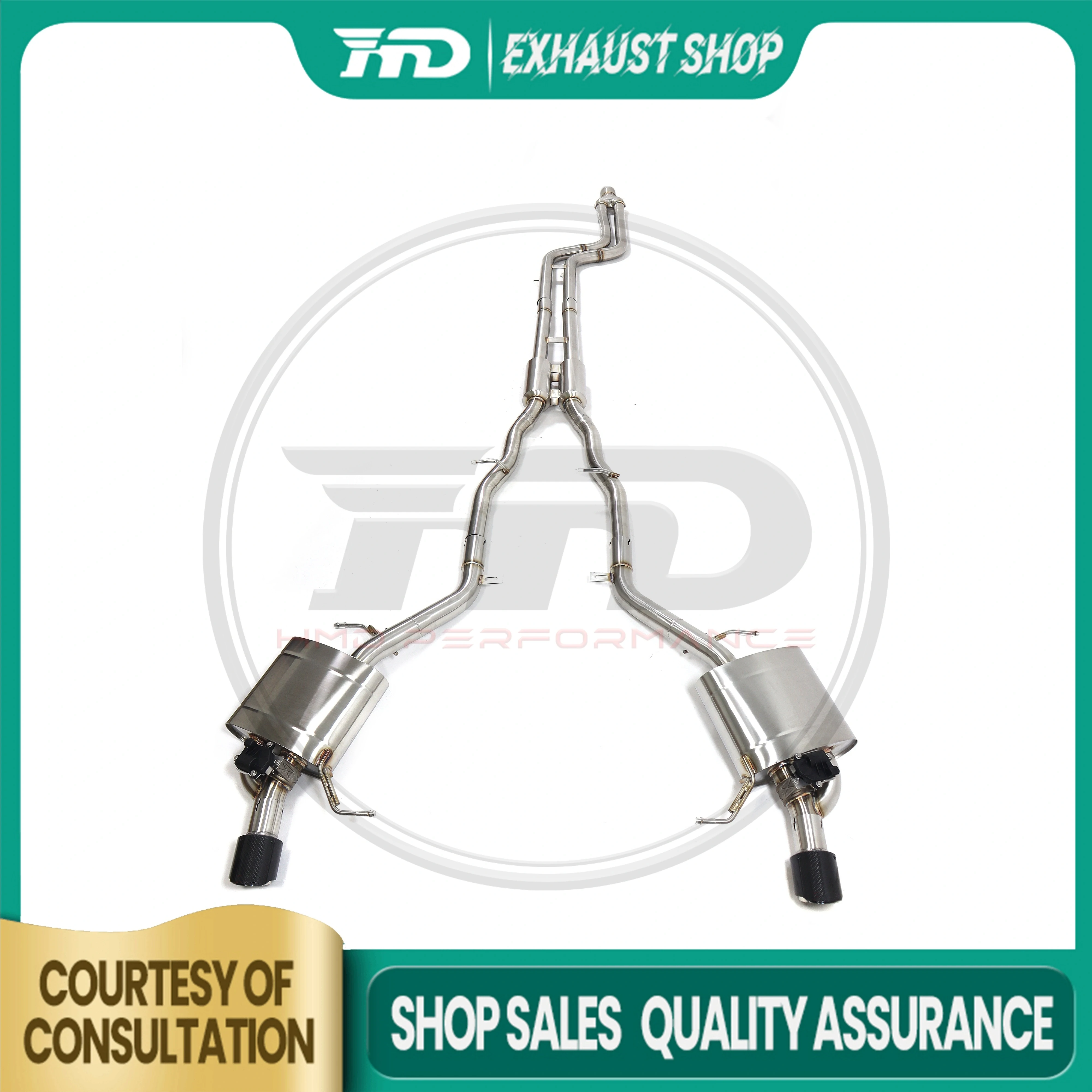 

Customizable Catback For BMW 535i F10 N55 Stainless Steel Electronic Valve Muffler Tips Exhaust System HMD