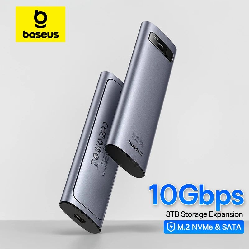 

Корпус Baseus M2 SSD M.2 NVMe SATA Faster USB C 3.2 Gen 2 Корпус 10 Гбит/с Адаптер 8 ТБ Расширение данных Защитный чехол SSD