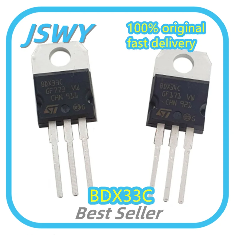 (10/50pcs) BDX33C BDX33 TO-220 Power Triode Original Stock Bulk Stock for Electronics