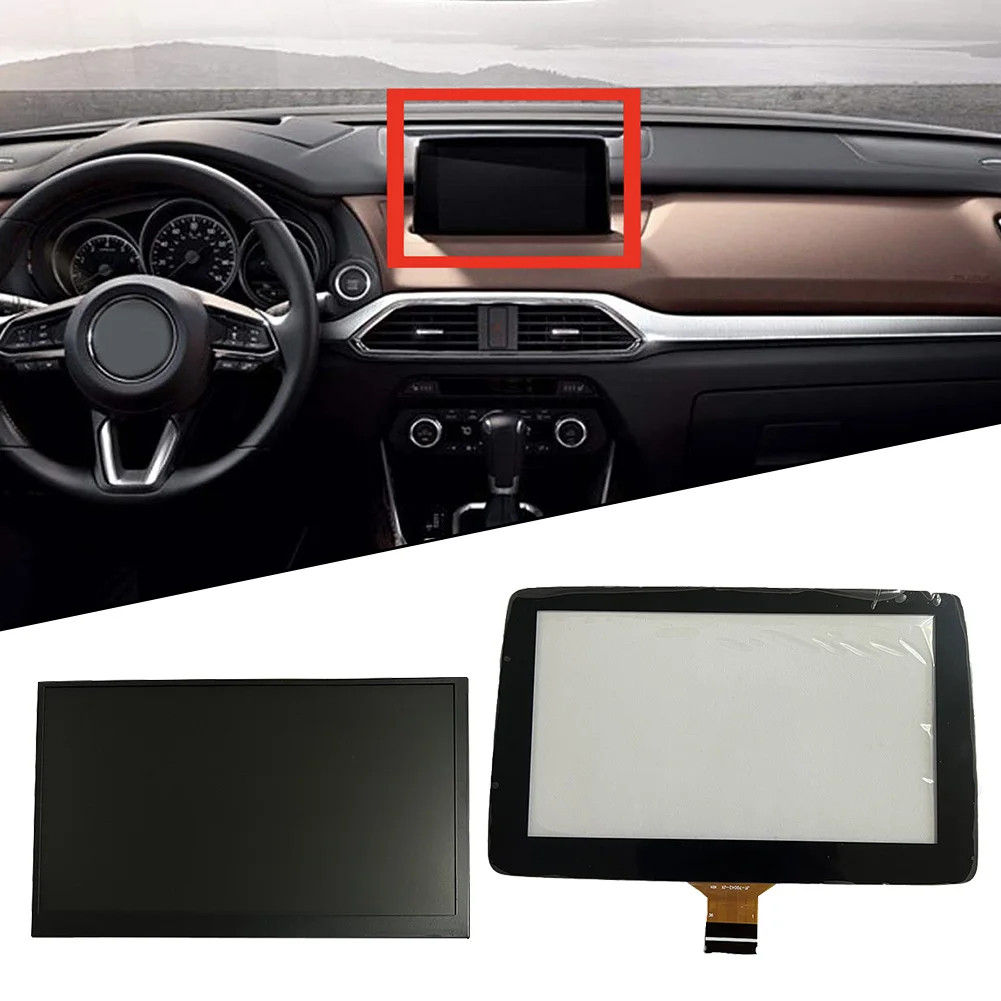 Car LCD Touch Screen 7 Inches 7 Inch LCD Display ABS Material Anti-corrosion Direct Installation Glass Panel Metal Frame