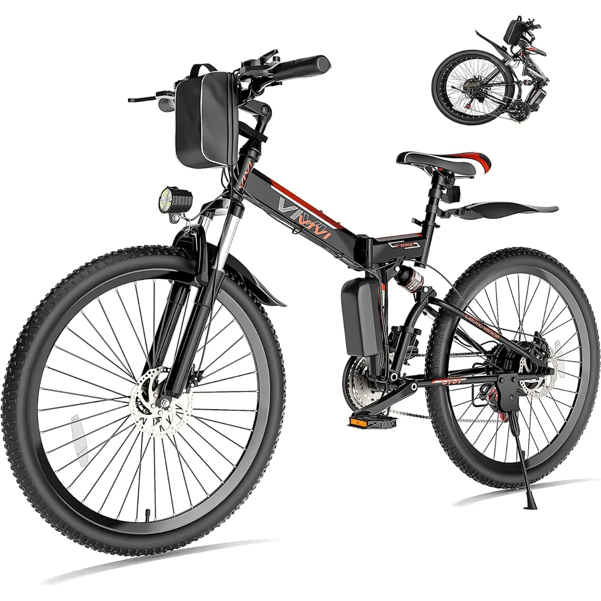 

Electric Bike for Adults Foldable 500W (Peak 750W) Electric Mountain Bike 26'' Commuter Ebike 20MPH Adult Electric Bicycles