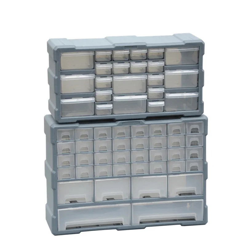 Multi-grid Drawer Storage Parts Wall-mounted Combination Component Toolbox Building Block Screw Tool Box Simple Plastic Cases