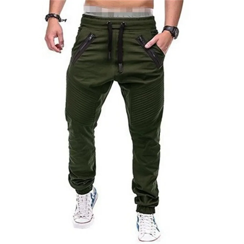 

Jogging pants Mens Baggy Trousers Casual Drawstring Elastic Men Pants Double Zipper Open-seat Man Trousers Male y2k men clothing