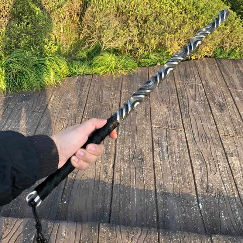 Longquan Integrated Handmade Self-Defense Short Stick, Vehicle-Mounted Outdoor Integrated Martial Arts Steel Whip, Kanglingjian, Golden Hoop Rod, Cold Weapon