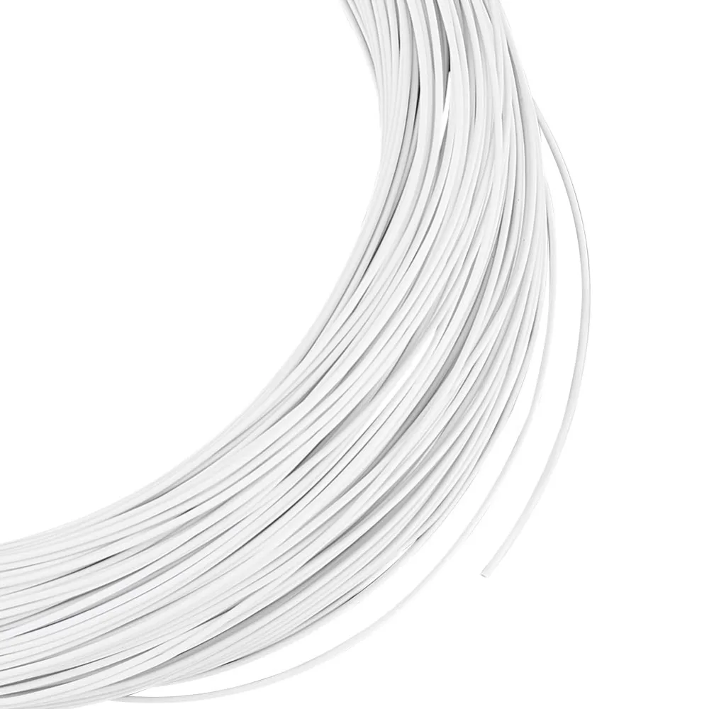 

50m/54.7 Yards White Millinery Wire 1mm Diameter White Floral Wire Round Soft Millinery Wire PVC Covered Millinery making kit