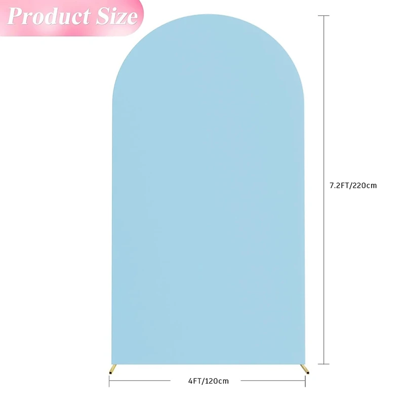 AD23-7.2FT Penutup Lengkungan Pernikahan Dilengkapi Penutup Lengkungan Pernikahan Atasan Bulat untuk Dekorasi Perjamuan Pesta Ulang Tahun