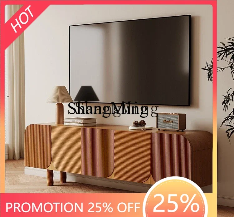 

ZYY household high-footed floor to ceiling retro TV cabinet rectangular storage solid wood dining side cabinet