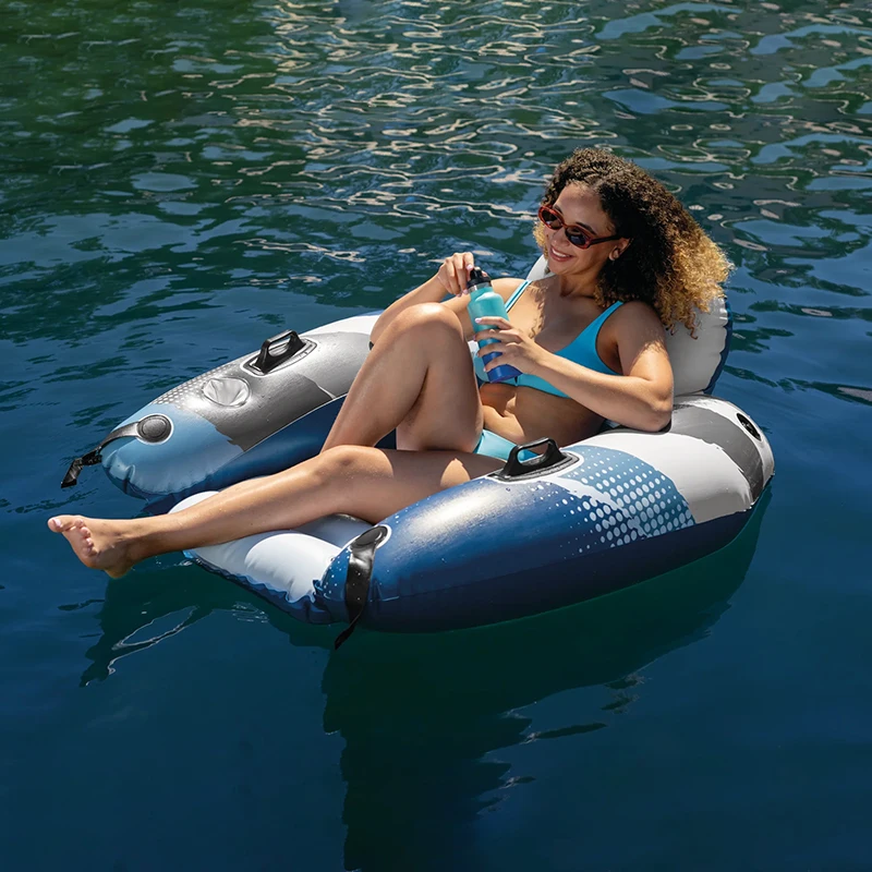

Inflatable Swimming Pool Single Lounge Chairs and Summer Lounge Swimming Pool Floating Beds Are Perfect for Beach Parties