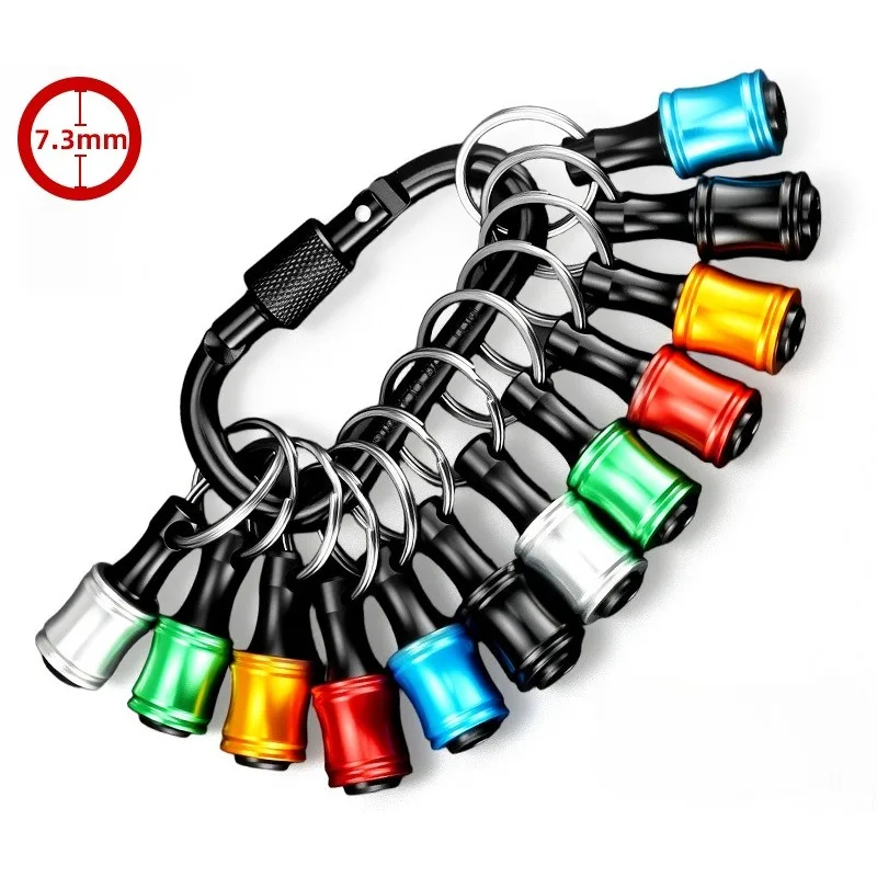 ترقية، اضغط للفتح، 12 قطعة 1/4 بوصة عرافة عرقوب سبائك الألومنيوم مفك بت حامل خفيفة الوزن سريعة التغيير تمديد بار