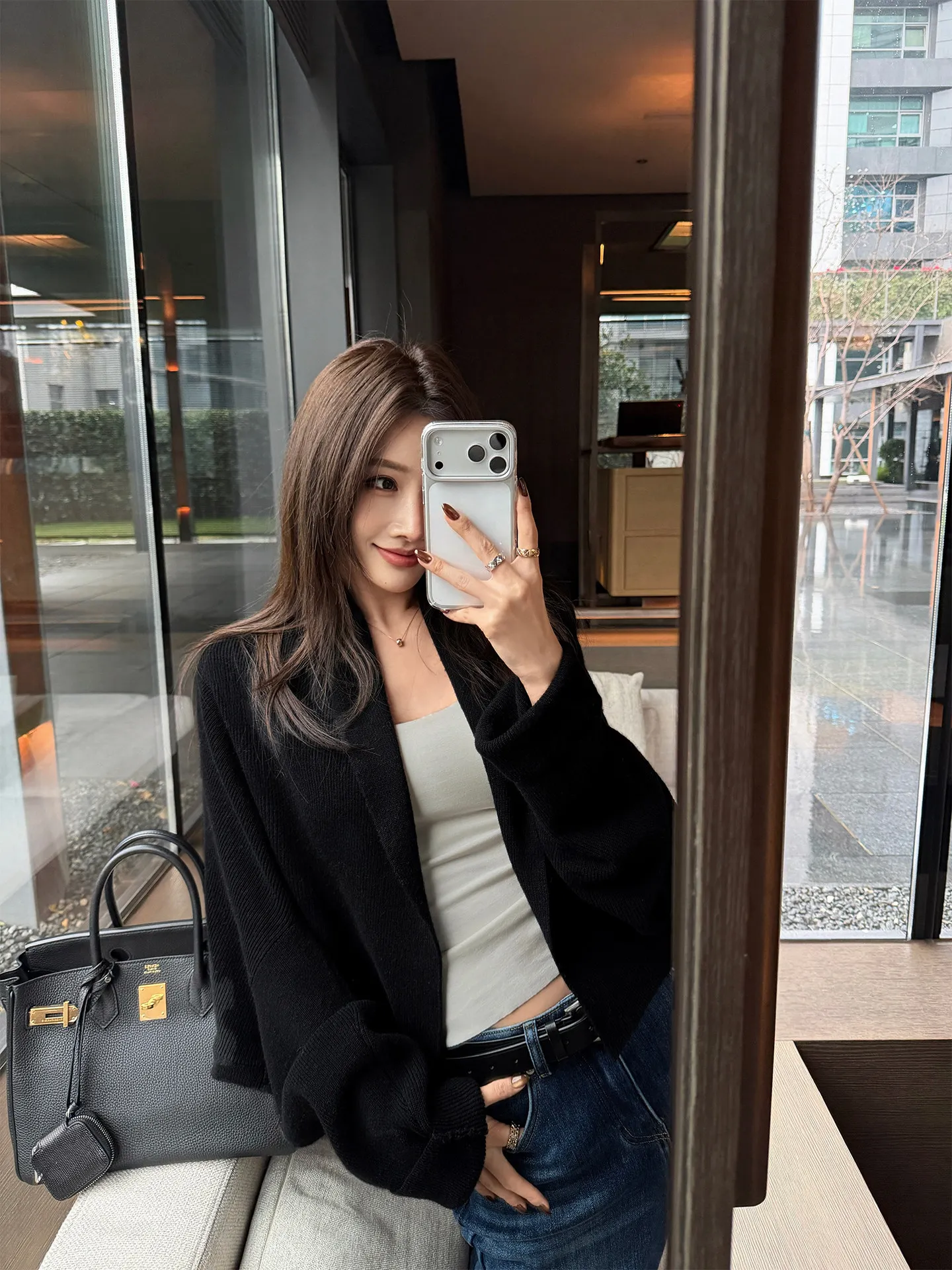 

Women's Left Side Collared Cloak-Sle Knitted awl Cardigan Wool Blend Knitted Sweater Casual Loose Fit Long Sve