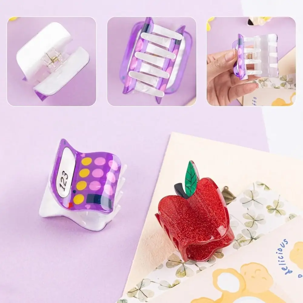 لطيف الكرتون مشبك شعر كليب العودة إلى المدرسة حافلة حاسبة المشابك هدية قلم رصاص أغطية الرأس إكسسوارات الشعر #4