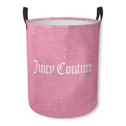 Household Fabric Dirty Cloth Basket Storage Bucket Hot-Sale-Like-Juicy-Couture Home Folding Toy Storage Basket Laundry Basket