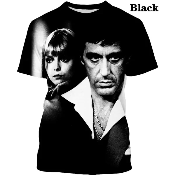Scarface 3D Tony Montana Print O-neck Movie T-shirt Men/Women T-shirts Fashion Summer Short sleeve Tops Unisex clothing