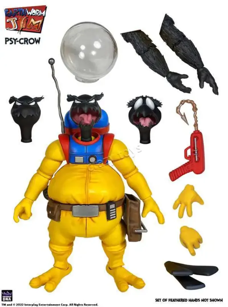 【In Stock】Premium DNA Earthworm Jim Bob Psy-Crow Professor Monkey Collectible Movable Action Figure Hobby Gift Toy view 3