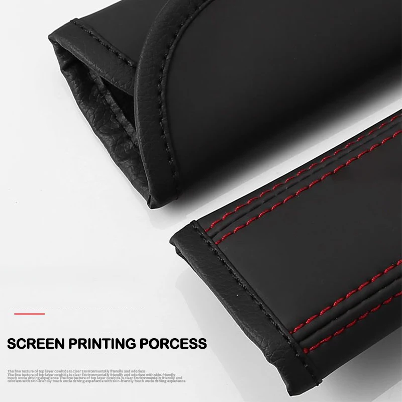 2Pcs Car Seat Belt Nappa Leather Safety Belt Shoulder Covers For Mini Cooper Works S JCW F55 F56 R50 R55 R56 R60 R61F54 F56 F60