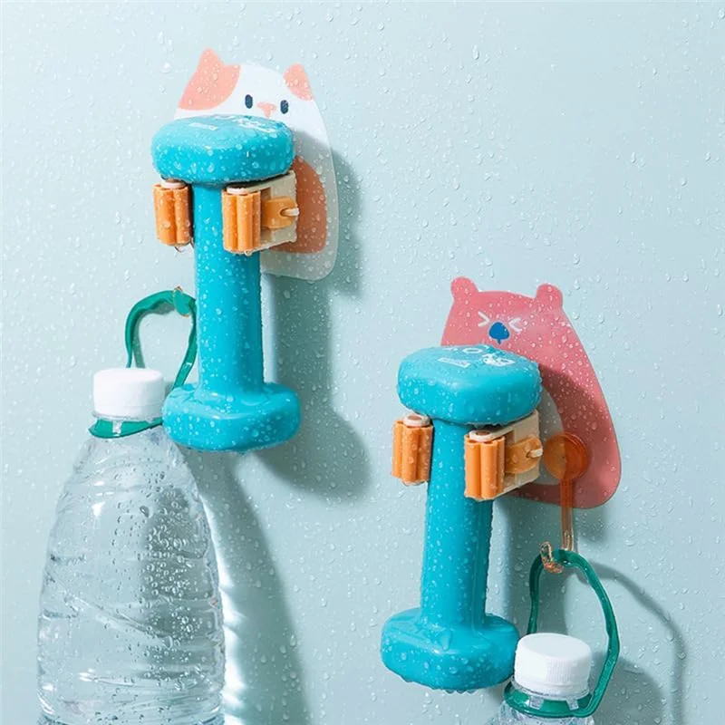 

【Today-Only!】Lovely Bear Mop Holder Hook Included, Strong Load Capacity, Easy Installation, Multicolored