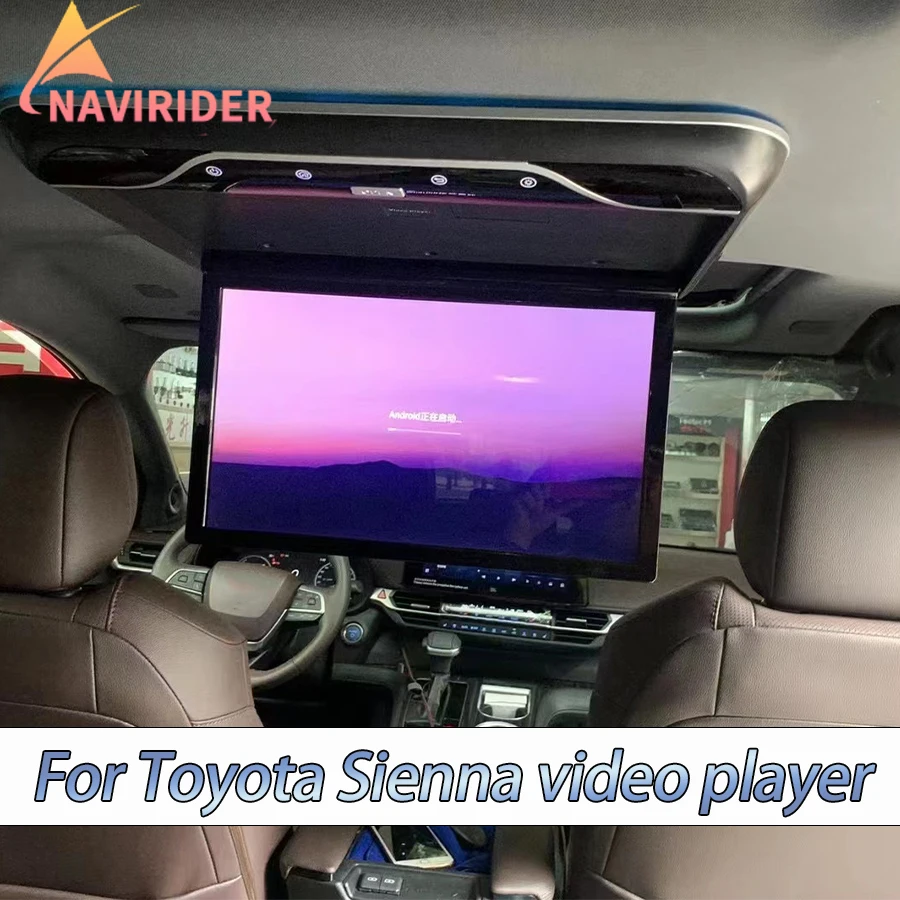 17-дюймовый потолочный монитор на крыше Android 13 для экрана Toyota Sienna, универсальный автомобильный Wi-Fi, USB, HDMI, мультимедийный видеоплеер