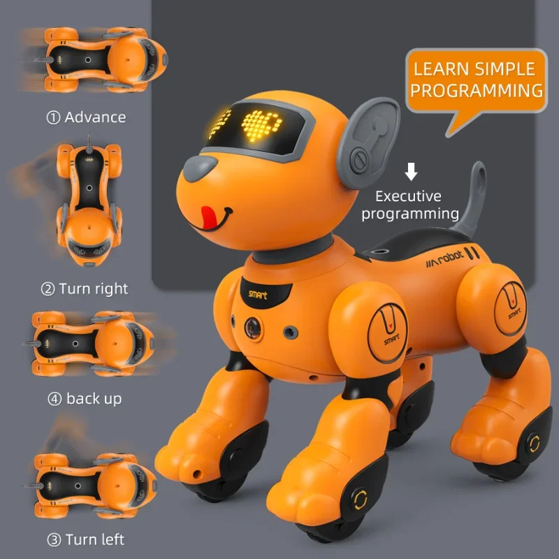 RC Toy 2.4G Remote Control Intelligent Robot Dog Training Teasing Walking Touch Interaction Etc Stunts Electronic Pets for Gifts