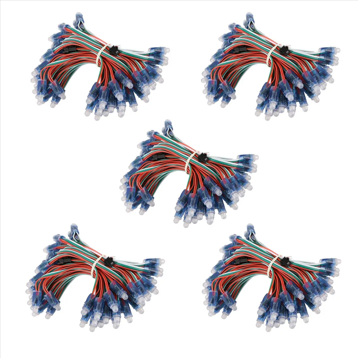 ▲[T73C]500Pcs 12mm WS2811 Full Color LED Pixel Light Module DC5V IP68 Waterproof RGB 2811 1903 IC Digital LED Christmas Light
