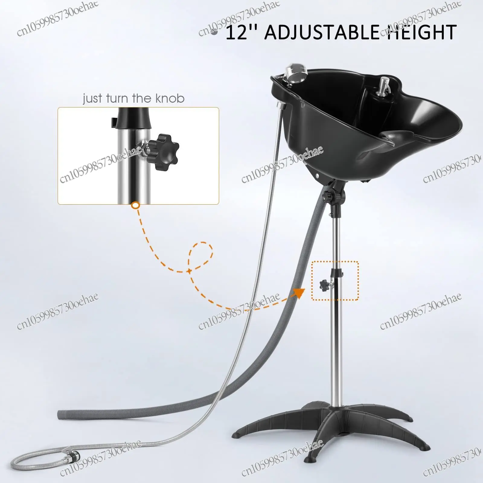 

Shampoo Basin Beauty Salon Hair Salon Adjustable Flush Basin Household Multifunctional Lightweight Vertical Wash Basin