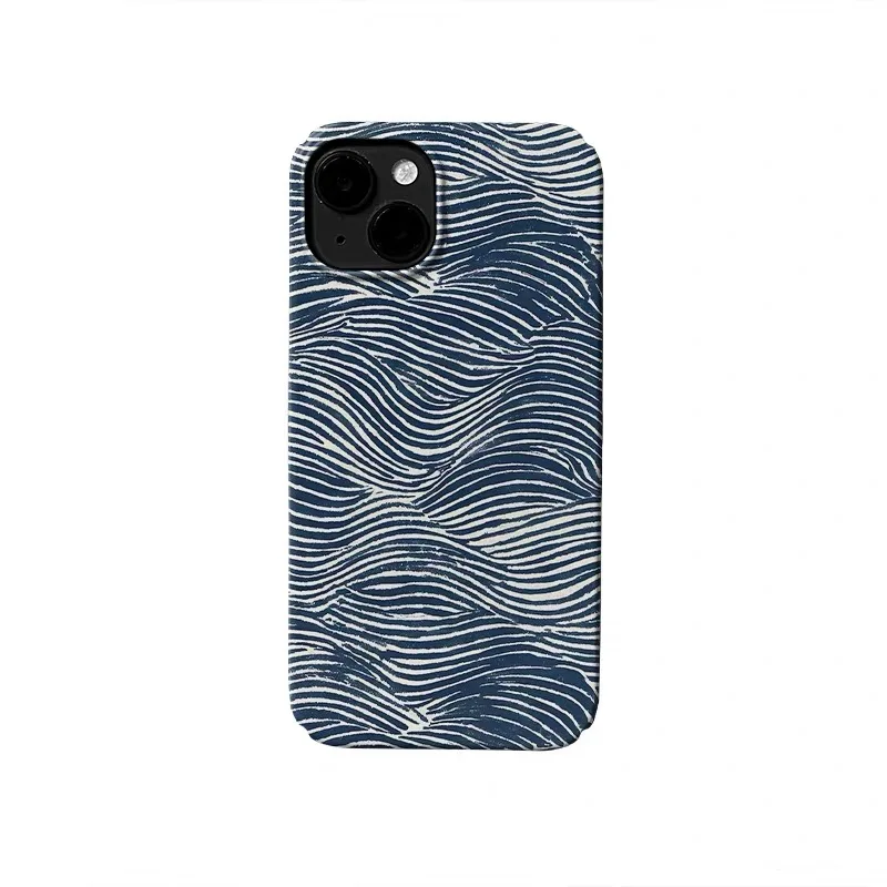 

Irregular blue wavy pattern Phone Case for IPHONE 17 Air 16E 15 PROMAX 14 Plus 13 12 MINI 11PRO 16Plus XR XS Acrylic Phone Cover