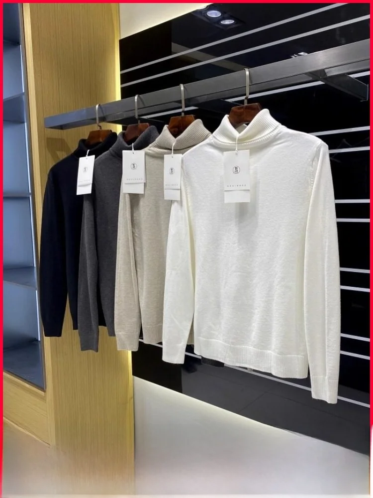 

Мужской вязаный свитер классической серии High Ne, мягкий, приятный для кожи, теплый свободный свитер, осень-зима, модная смесь полиэстера