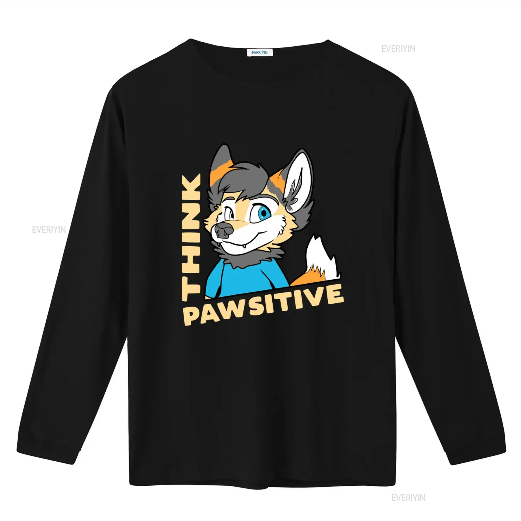NEW LIMITED Think Pawsitive Funny Furry Fandom T shirt for  vintage Washed Comfortable Breathable Slightly Stylish