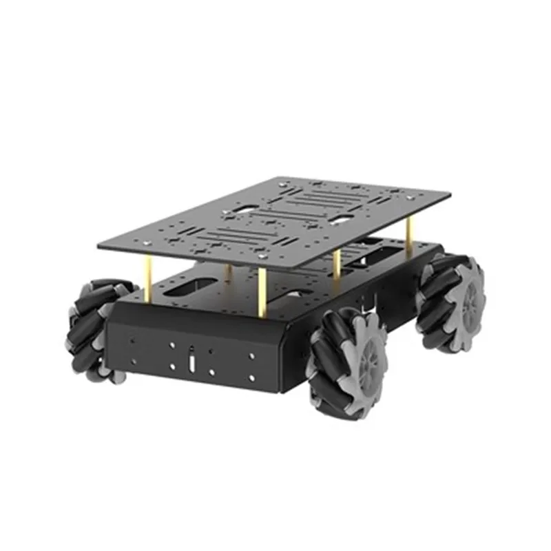 Metal 4WD Chassis Do Carro com Roda Mecanum, Roda Omnidirecional, Roda Universal ROS, DIY Robô Inteligente Stea, 80mm