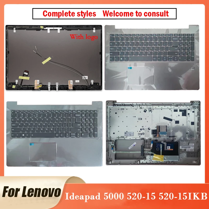 

Новая Оригинальная задняя крышка для ноутбука Lenovo Ideapad 520-15 520-15IKB, подставка для рук, верхняя клавиатура с отверстием для отпечатка пальца 520-15