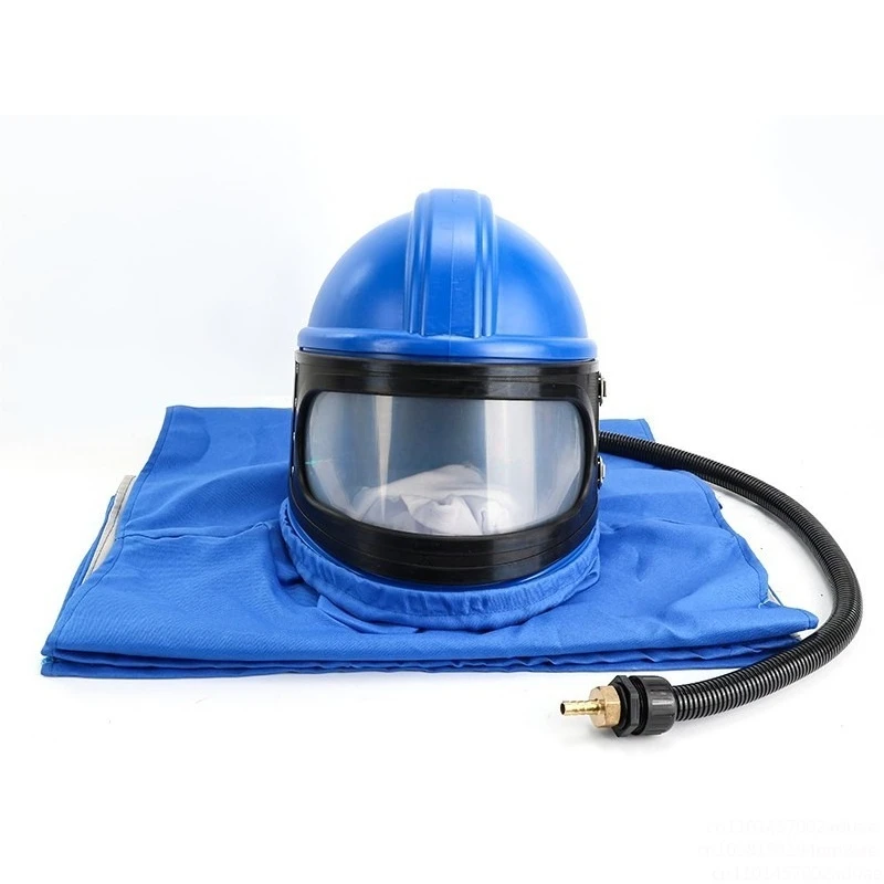 Air Conditioning Type Oxygen Sandblasting Helmet Sandblasting Cap Siamese Split Sandblasting Activated Carbon Filter Thermostat