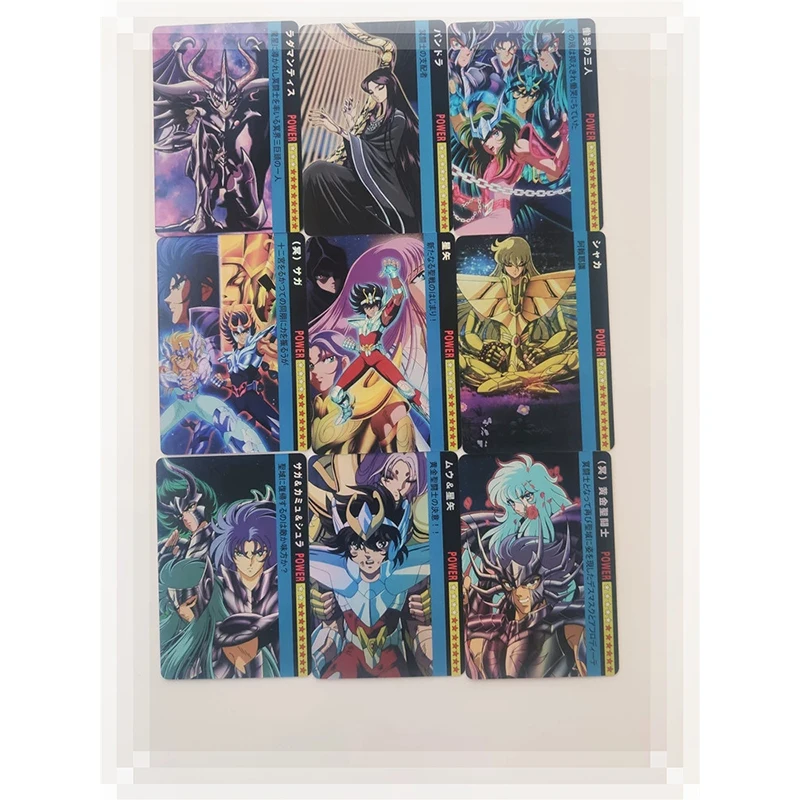 9Pcs/set Saint Seiya Homemade Seiya Shiryu Anime Characters Bronzing Collection Card Board Game Card Kids Toys Christmas Gift