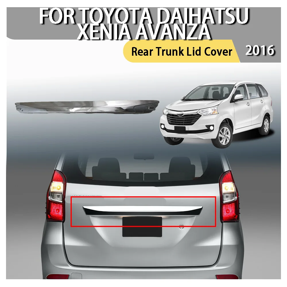 عالية الجودة ABS مطلي بالكروم الخلفي غطاء صندوق السيارة غطاء الكسوة لتويوتا دايهاتسو شينيا أفانزا 2016 سيارة التصميم