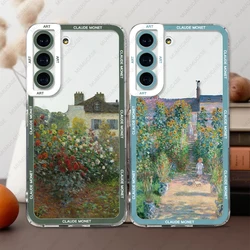 Case For Samsung Galaxy S20 S21 S22 S23 A13 A21s A32 A33 A50 A52 A53 A73 A54 A14 Soft Cover Claude Monet Cat