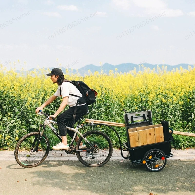 Bicycle riding camping load small trailer bicycle tractor rear trailer