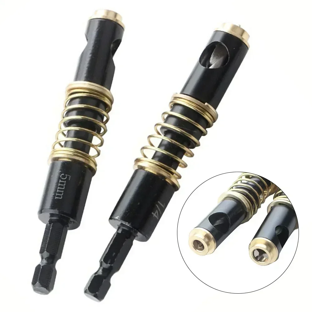 

1pc Self Centering Hinge Drill Bits Hinge Tapper Hole Puncher 1/4 5mm Screw Hole Saw For Doors Template Window Reaming Tool