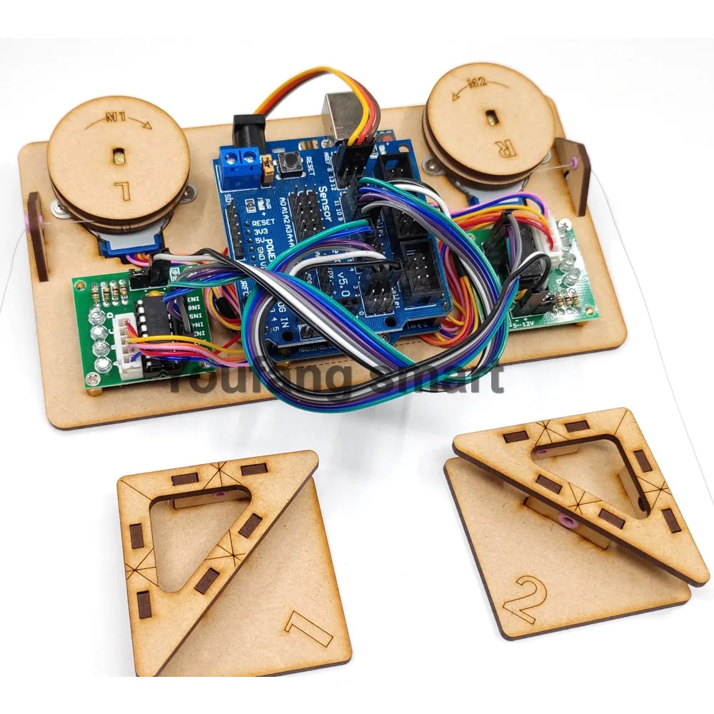 Zeichnen Sie den Wandmalerei-Roboter mit Kabelplotter für Arduino Robot Maker Project Kit Polar Graph mit Motor, programmierbares Spielzeug-DIY-Kit – Detail 4