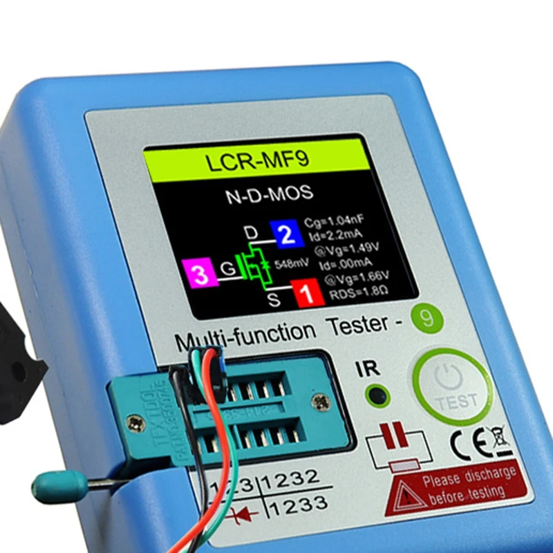 ●-MF9 TFT LCD Display Multi-Meter Transistor Tester Diode Triode Capacitor Resistor Test Meter MOSFET NPN PNP