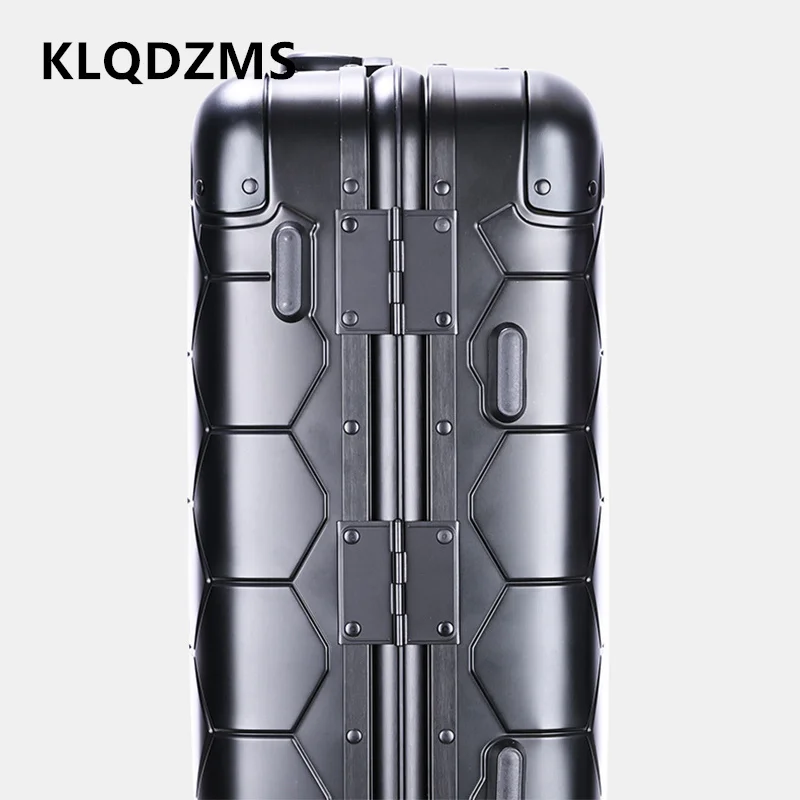 KLQDZMS The New 20-inch Luggage All Aluminum Magnesium Alloy Boarding Box Men's Business Trolley Case Handheld Travel Suitcase