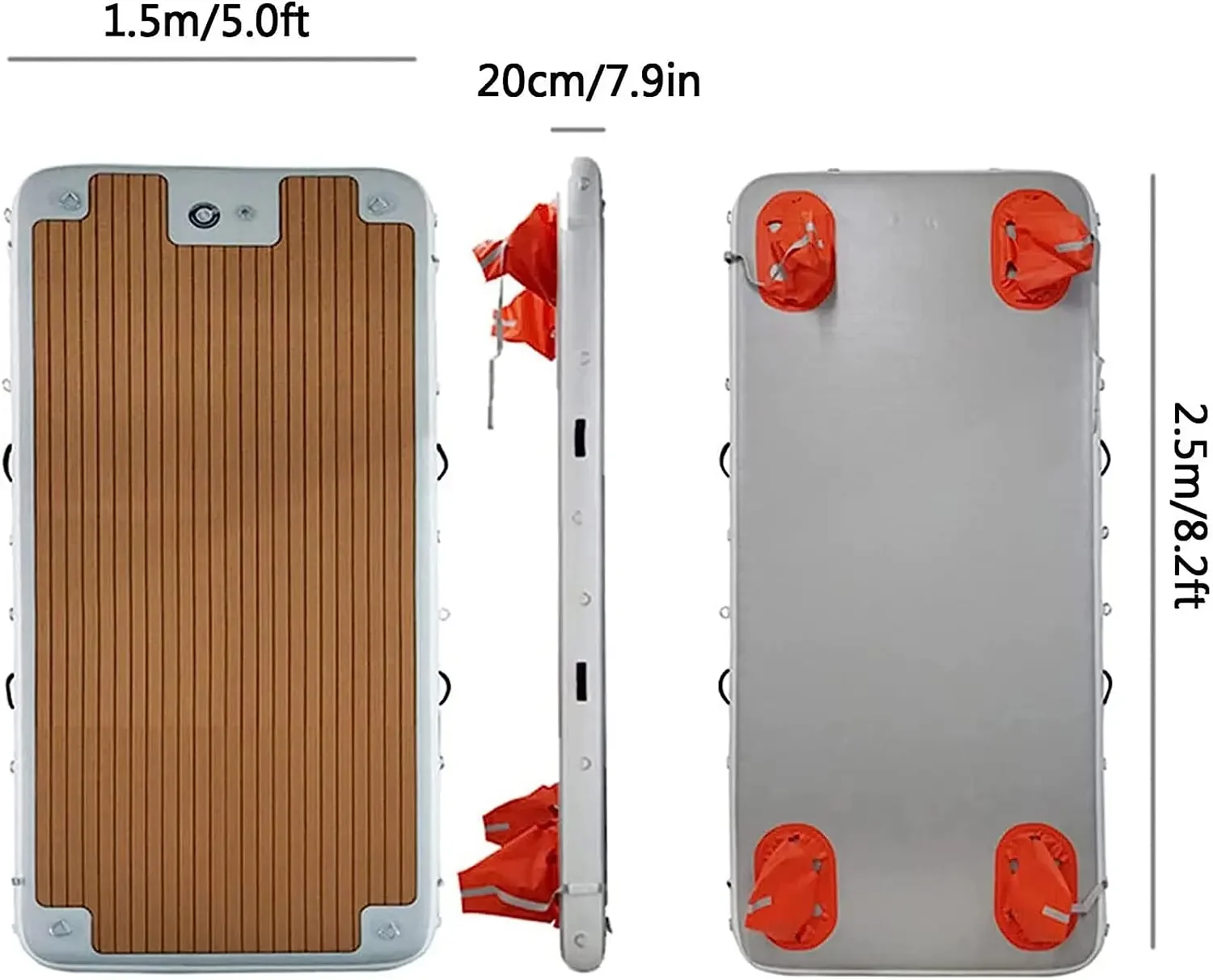 

Water Leisure Yoga Inflatable Floating Platform, Inflatable Lake Floating Platform rectangle Portable Deck Inflatable Floating