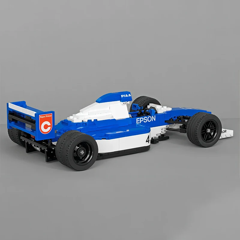 MOC-81313 Classic Technology Racing Car Tyrrell 019 Supercar MOC Building Blocks Sportscar Assembly Model Brick Toys Kid's Gifts