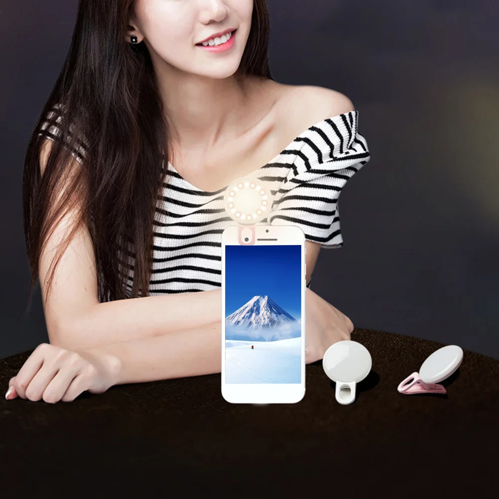 

20 Leds Led Fill Light Usb Rechargeable 3 Modes U Shape Phone Selfie Ring Light For Smartphones Camping Parties Night Clubs