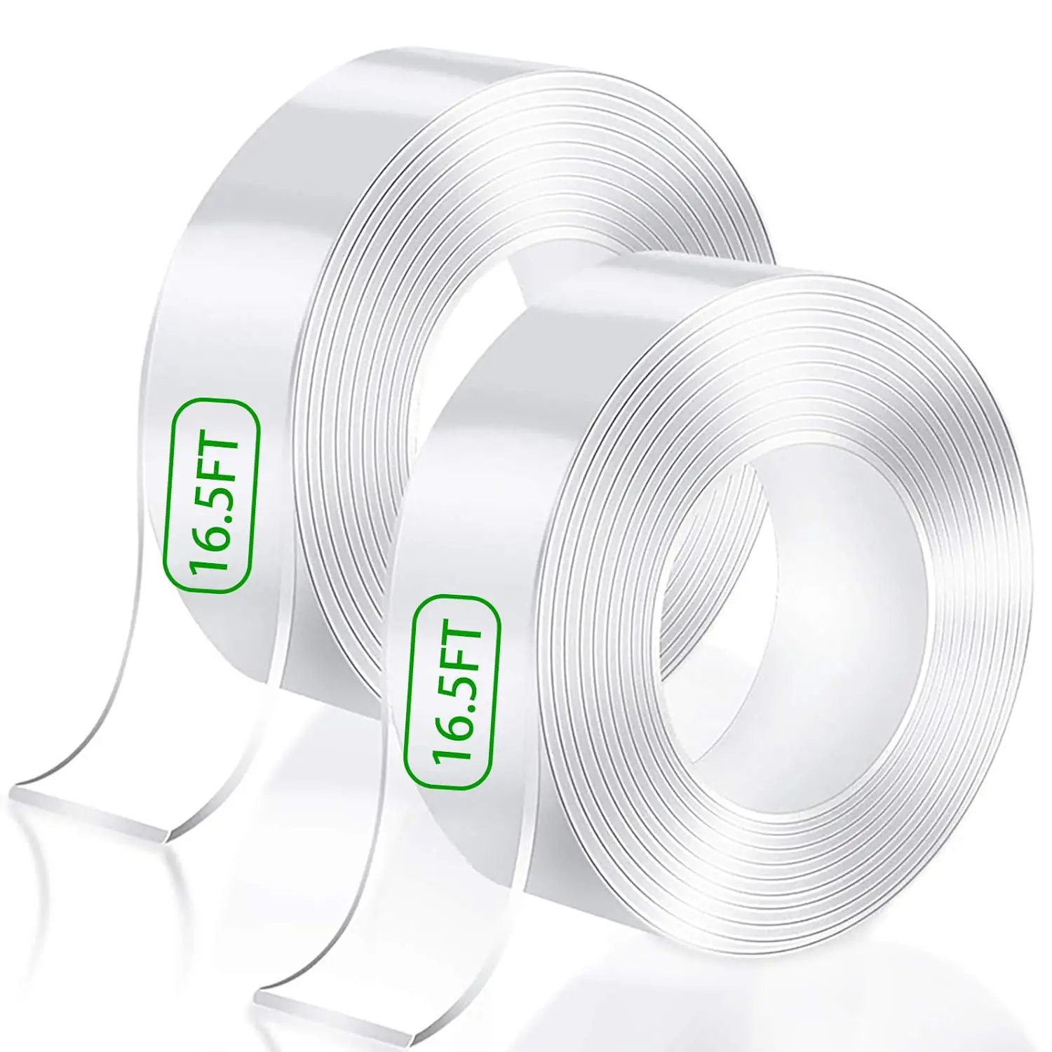 

Heavy Duty Double Sided Tape 33ft, Clear Nano Mounting Tape for Wall, Home, Office, Picture Hanging, Poster, Rug