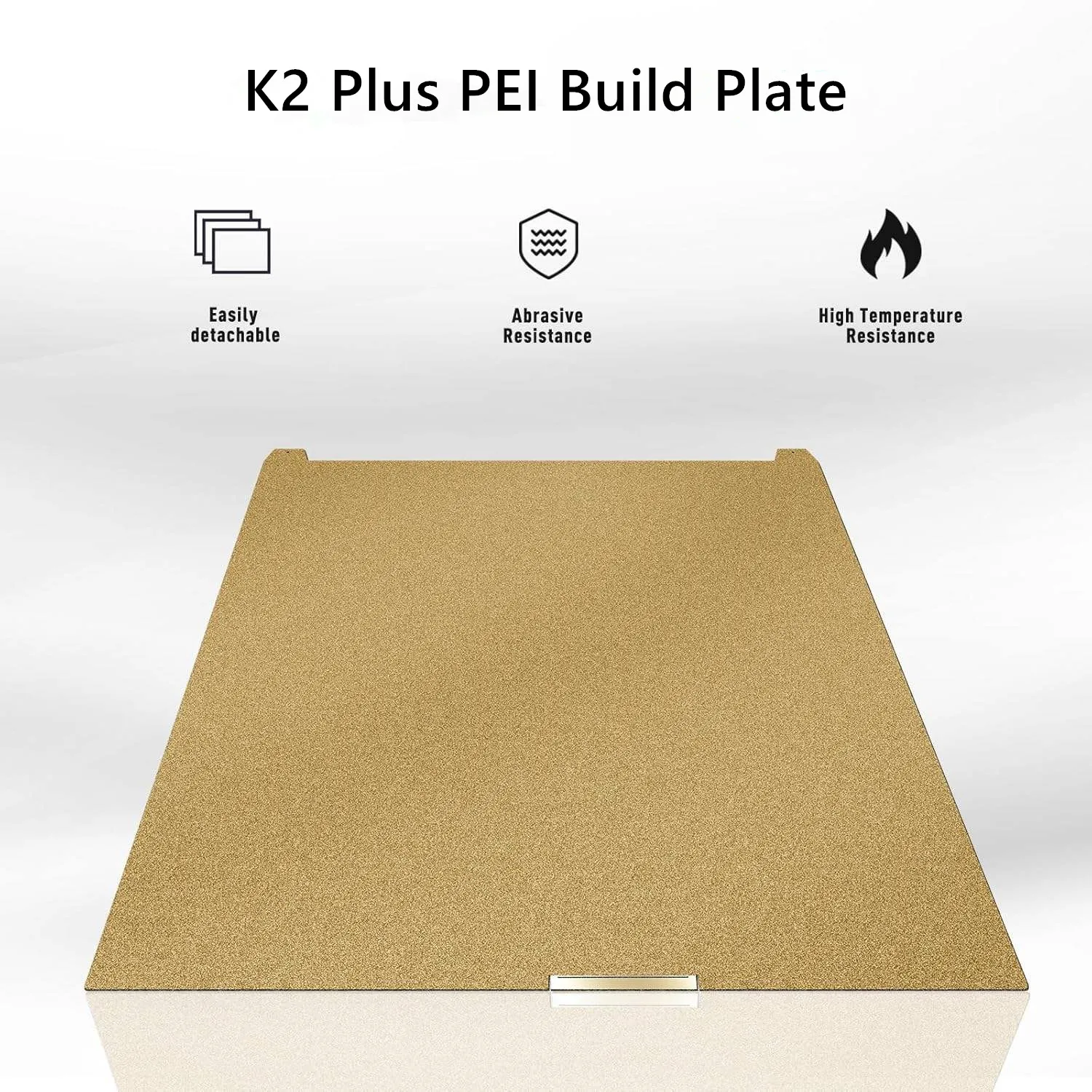 

370x370mm Double Sided Textured PEI Flexible Spring Steel Build Plate Easily Remove Prints for Creality K2 Plus 3D Printer Bed