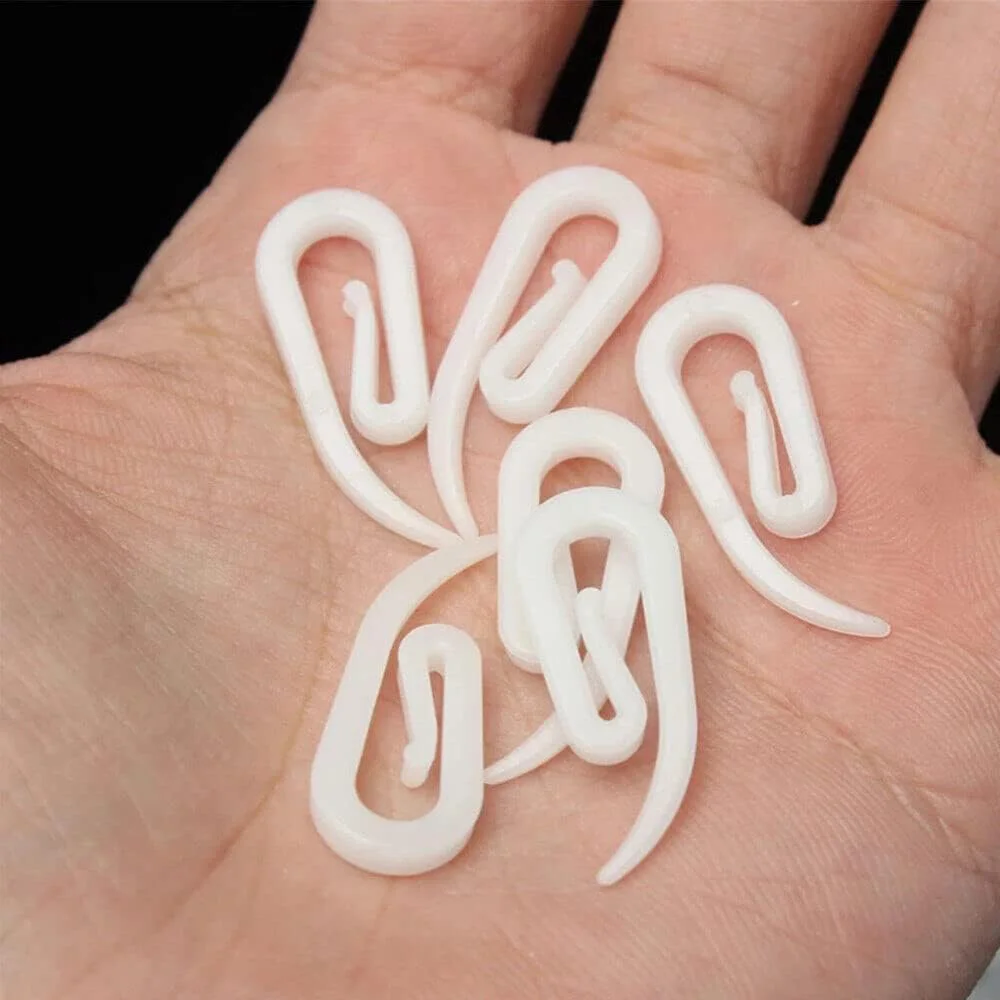 50-200PCS Curtain Hanging Hooks Ring Window Curtain Hanger Hooks White Plastic Curtain Hook For Home Office Curtain Accessories