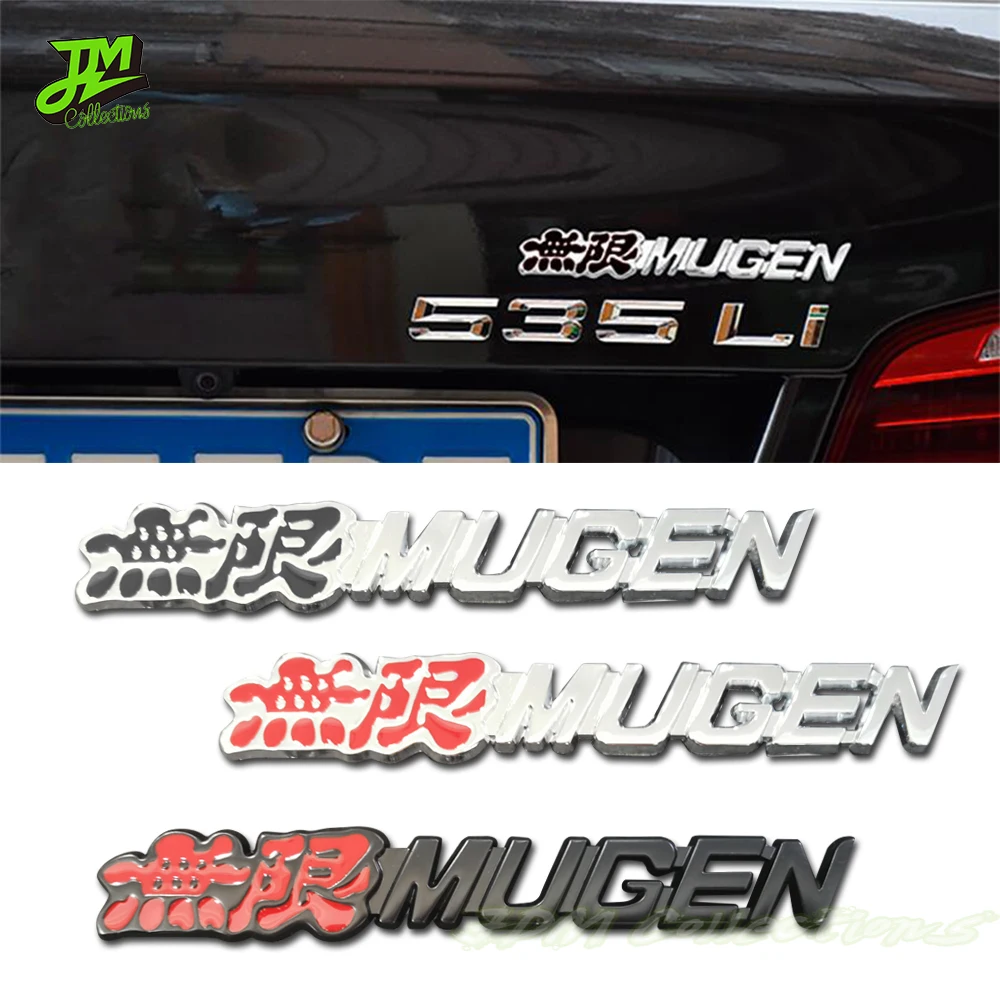 MUGEN Logo Car Stickers 3D Metal Emblem Badge Decal For Honda Accord Civic CRV Crosstour H-RV Nsx Pilot Odyssey City CRZ Spirior