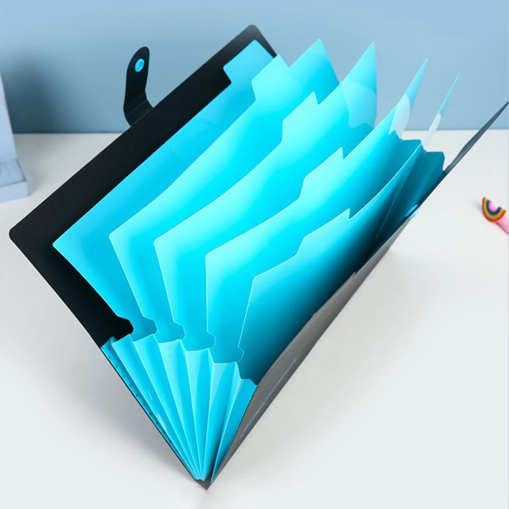 

4 Pcs Expandable Accordion File Folder High Capacity Snap Button Bag Paper Document ganizer Anti Wear Storage for Home