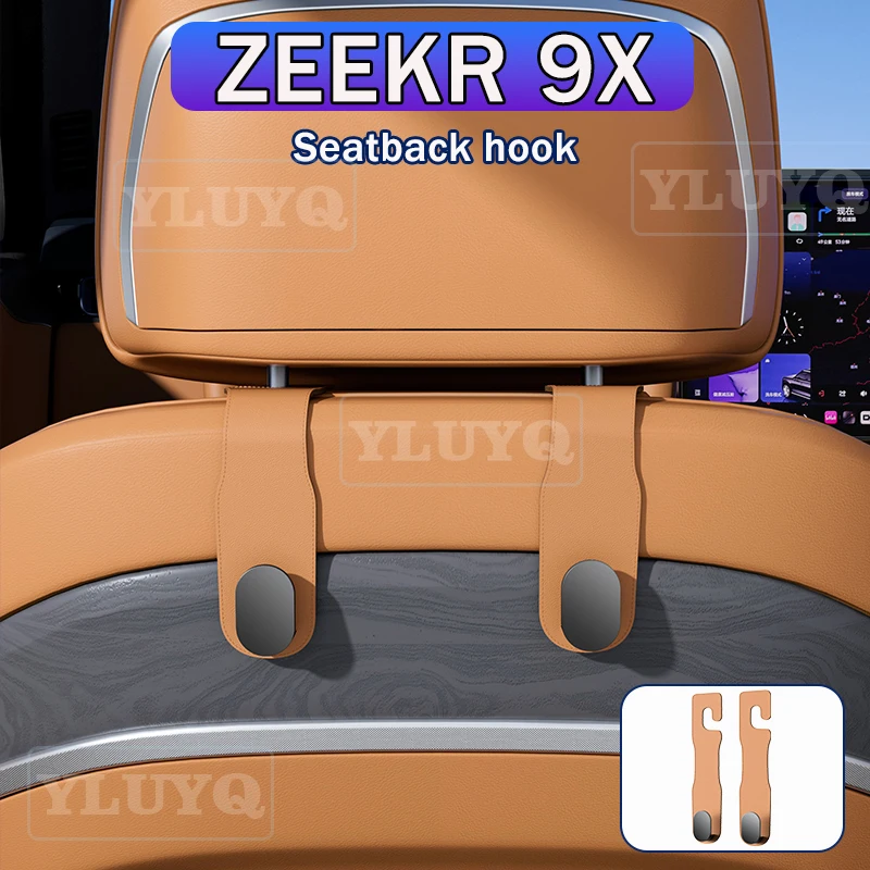 

For 2026 ZEEKR 9X Seat Back Hook, Rear Car Hooks, Trunk Storage Organizer Interior Modification Accessories