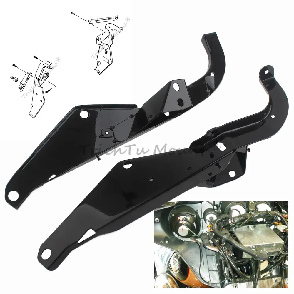 Motorcycle Batwing Heavy Duty Head Fairing Support Brackets Fit For With Harley 1996-2013 Touring Electra Glide Street Glide